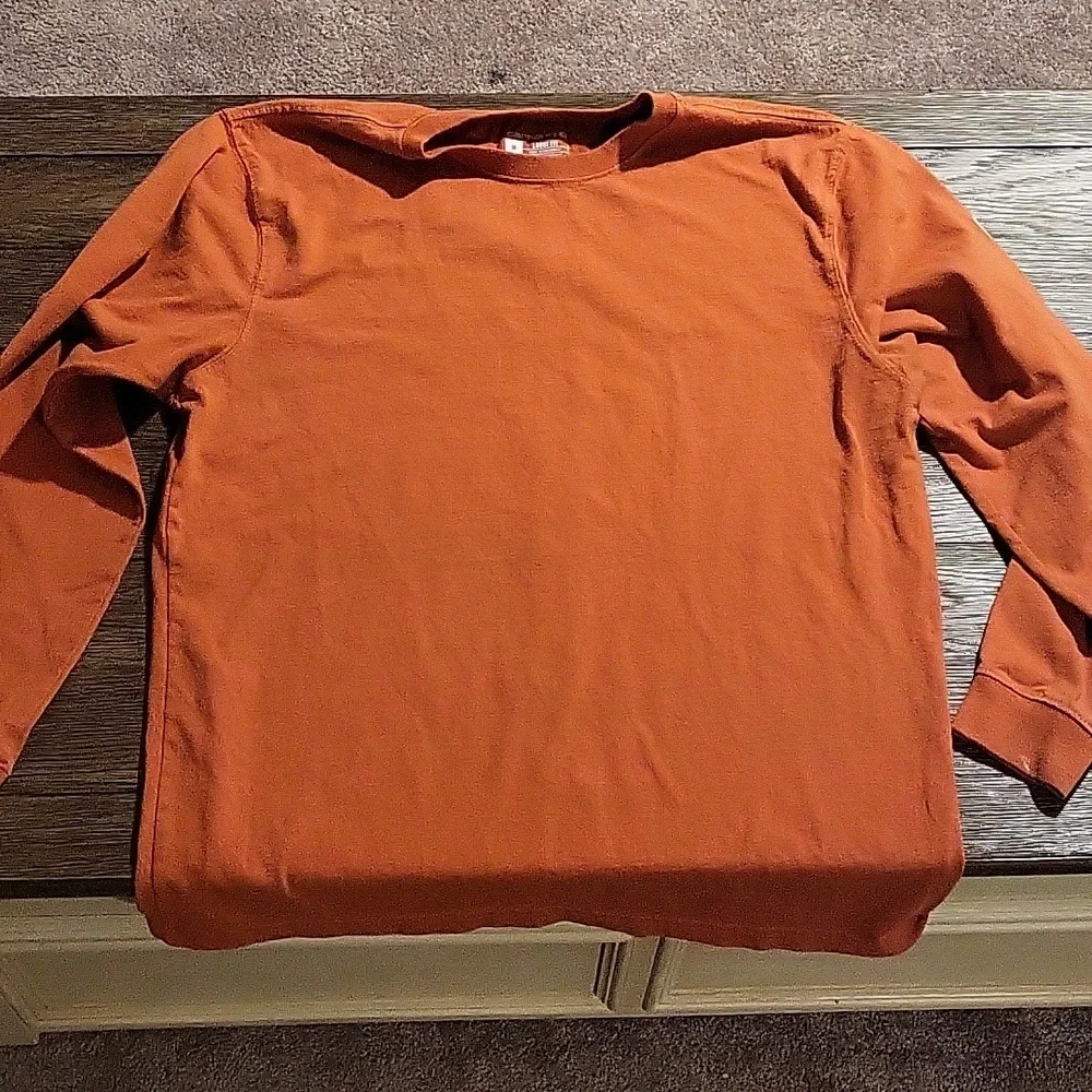 Orange Carhartt Medium Long Sleeve Tee - Picture 1 of 7